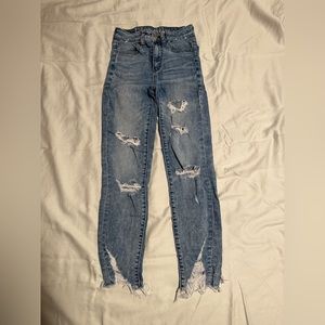 ripped denim jeans